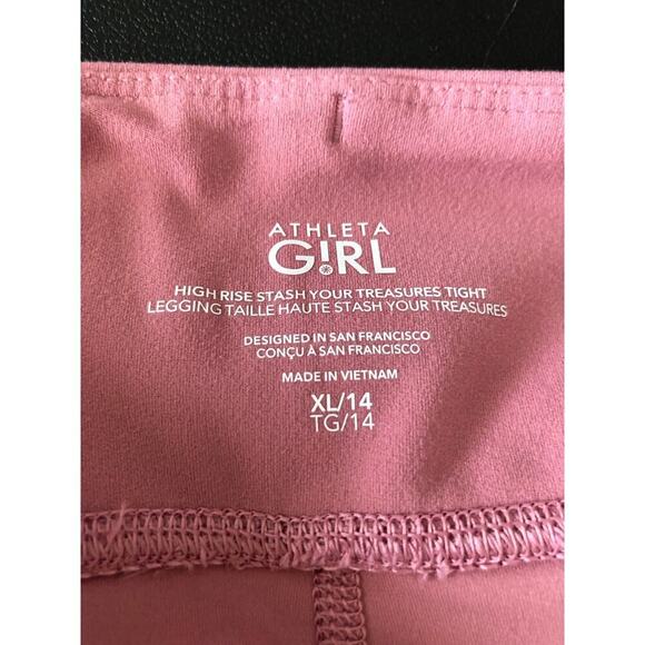 Athleta Girl Leggings Pants High-rise Side Pockets Size: XL/ 14 - Picture 3 of 16